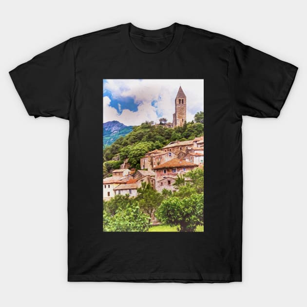 Olargues Village in Southern France T-Shirt by IanWL